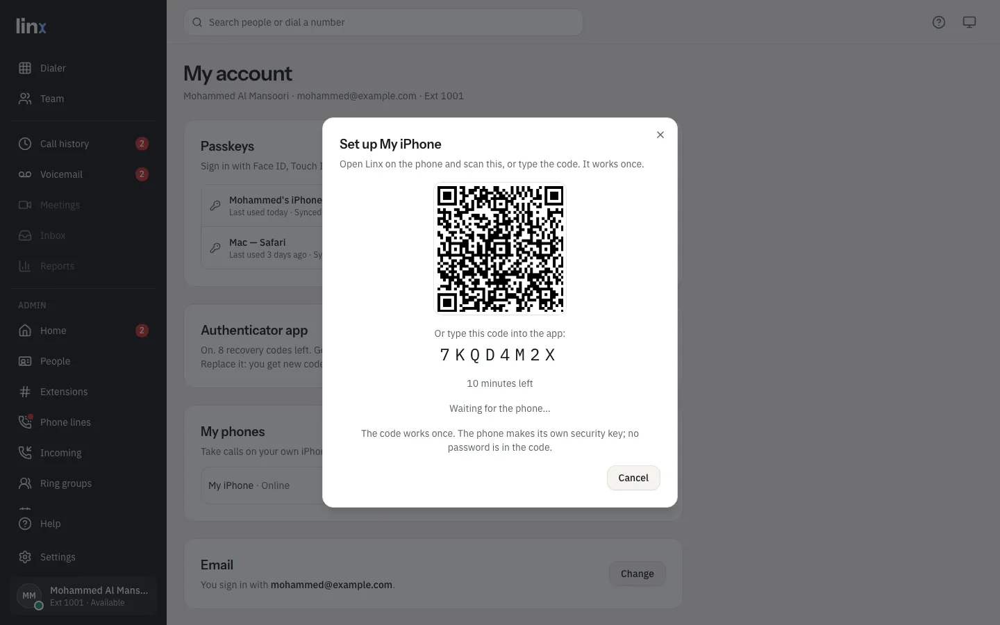 Setting up a phone